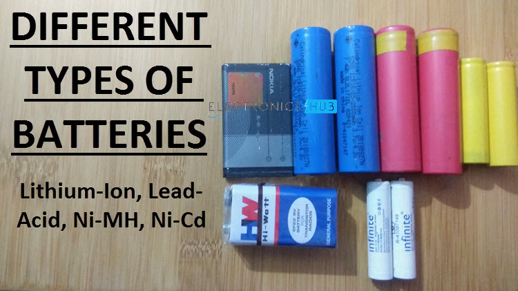 Types of batteries used in Electric Vehicle