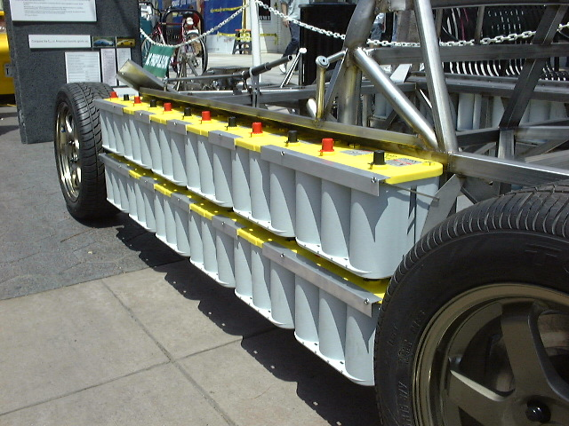 Automobile battery pack consisting of 28 Optima Yellow Tops