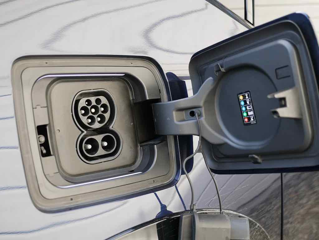 Typical Combined Charging System (Combo 2) vehicle inlet