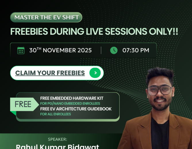 Promotional banner for a DIYguru and eMobility Careers live session on 30th November 2025 featuring freebies and speaker Rahul Kumar Bidawat.