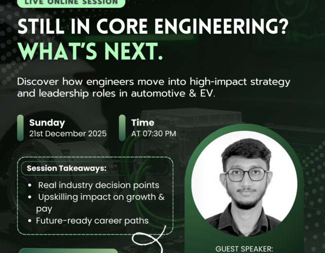 Live online webinar on EV career roadmap for engineers with Volvo Group PMO consultant at DIYguru