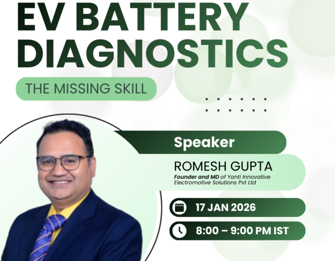 EV Battery Diagnostics live industry session with expert Romesh Gupta