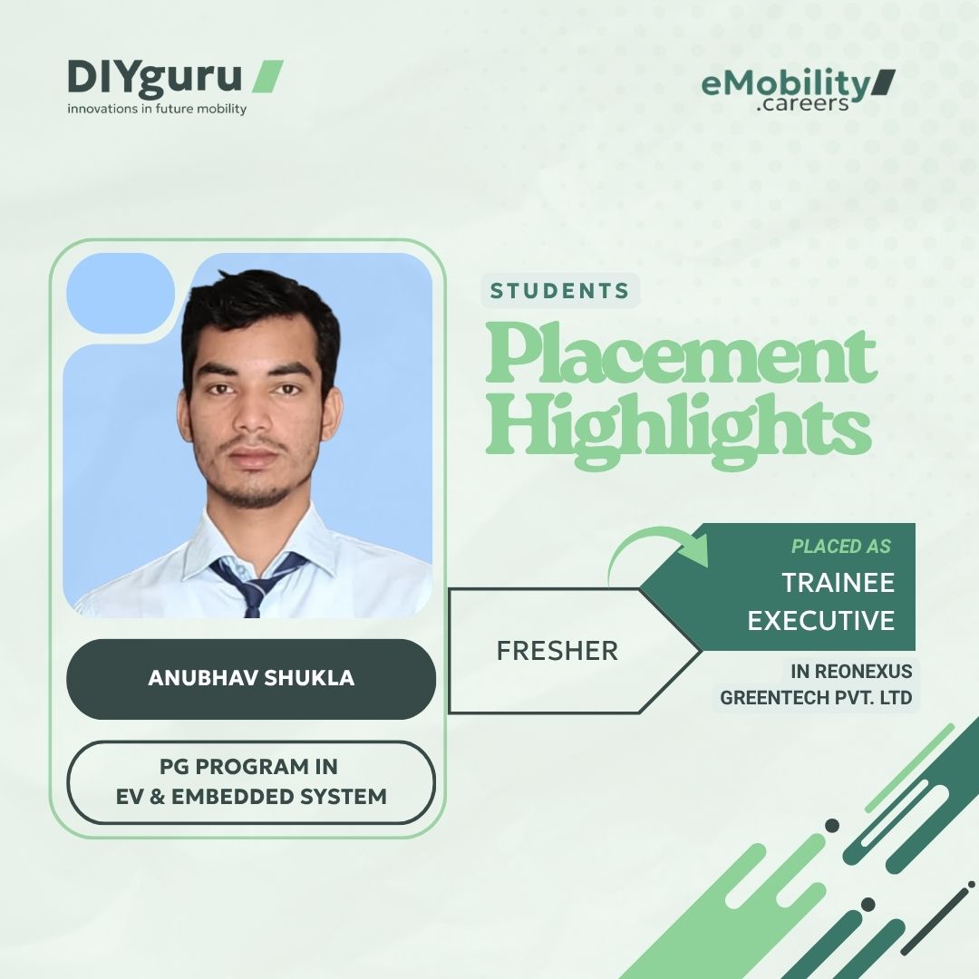 Anubhav Shukla — DIYguru alumnus, Trainee Executive at ReoNexus Greentech