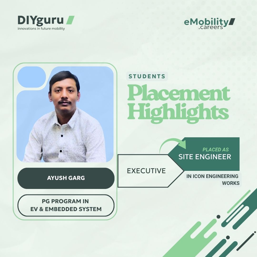 Ayush Garg — DIYguru alumnus, Site Engineer at Icon Engineering Works