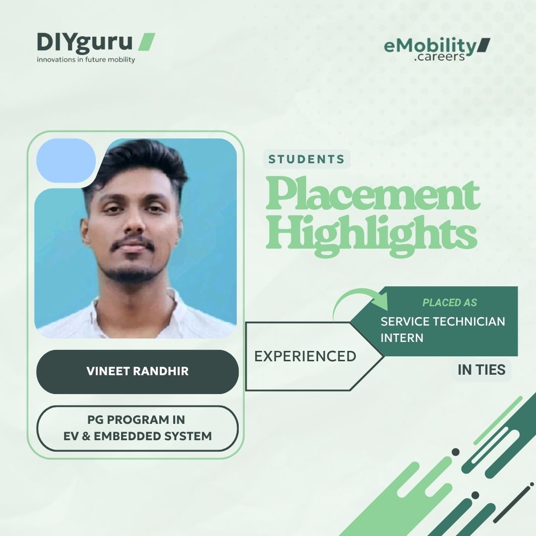 Vineet Randhir — DIYguru alumnus, Service Technician at TIES