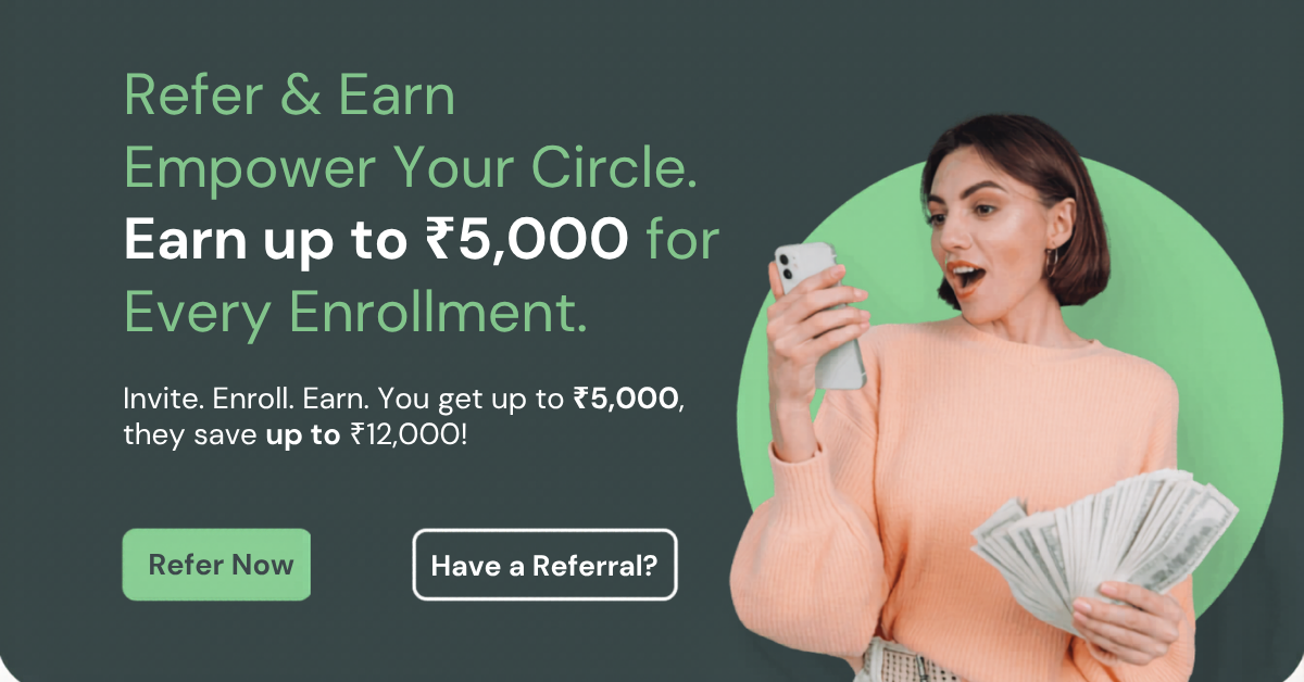 Refer and Earn with DIYguru. Earn up to 5,000 rupees for every enrollment and your friend saves up to 12,000 rupees on their course fee.