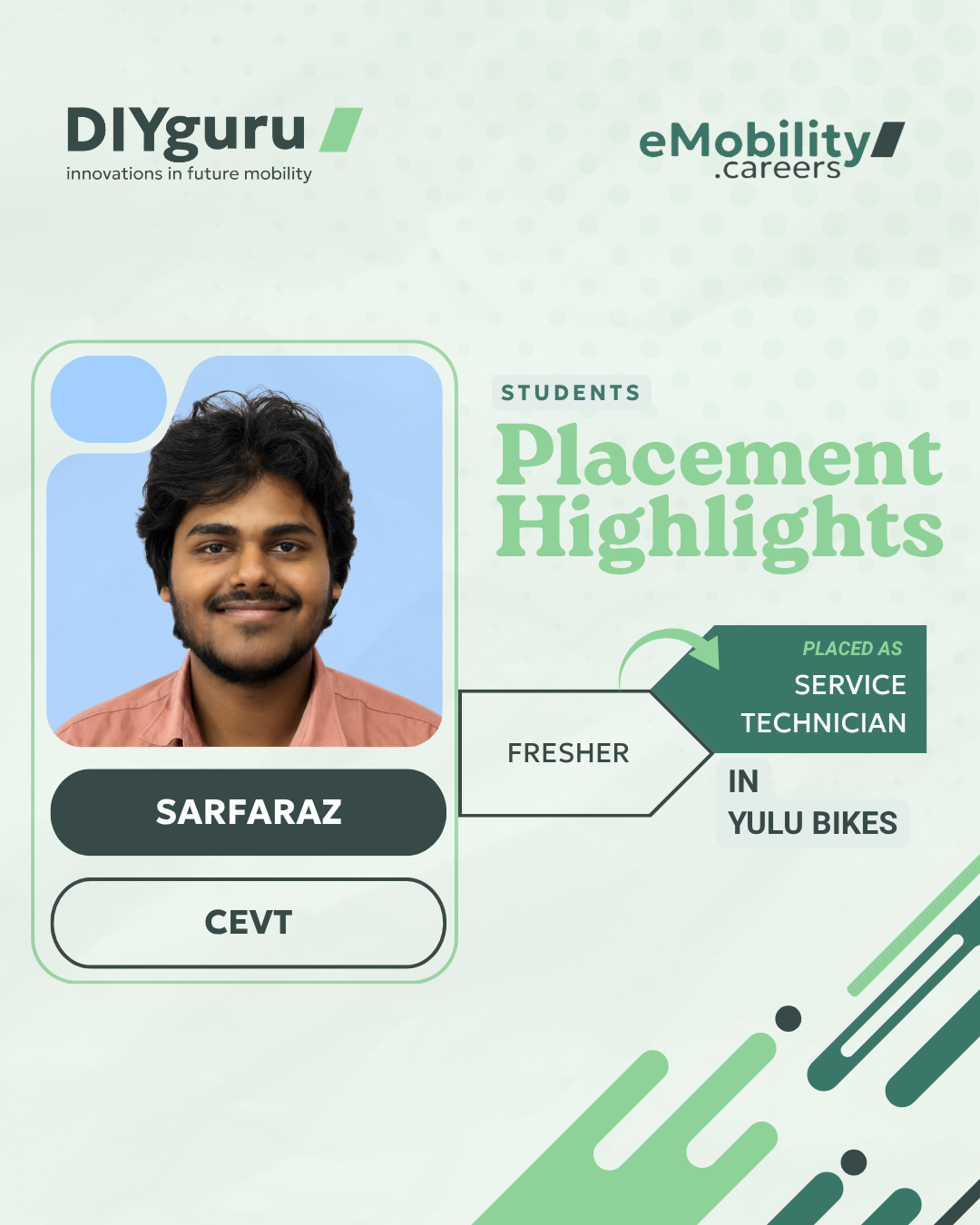Sarfaraz — Placed at Yulu