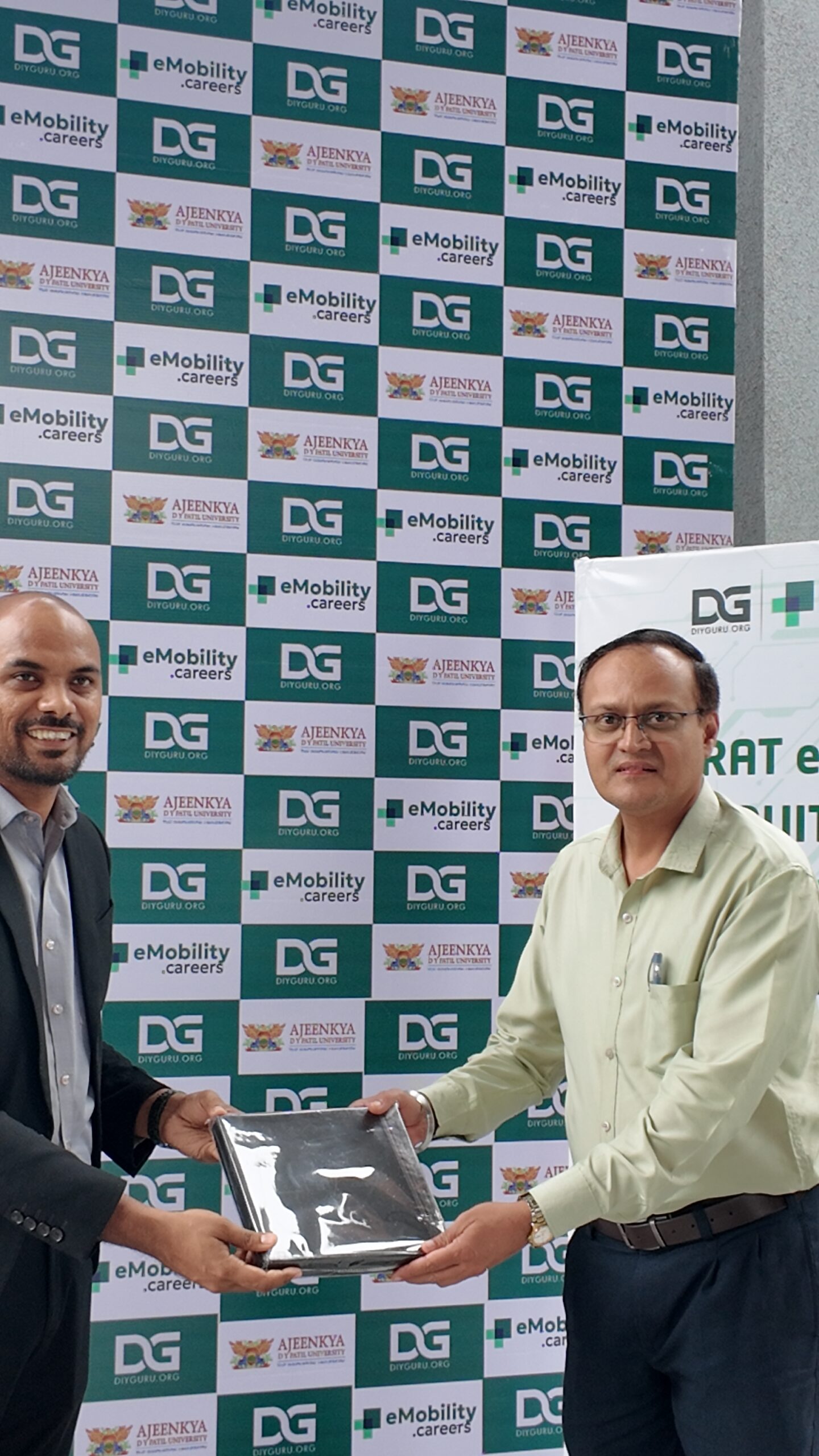BGauss photo backdrop at the Recruitathon