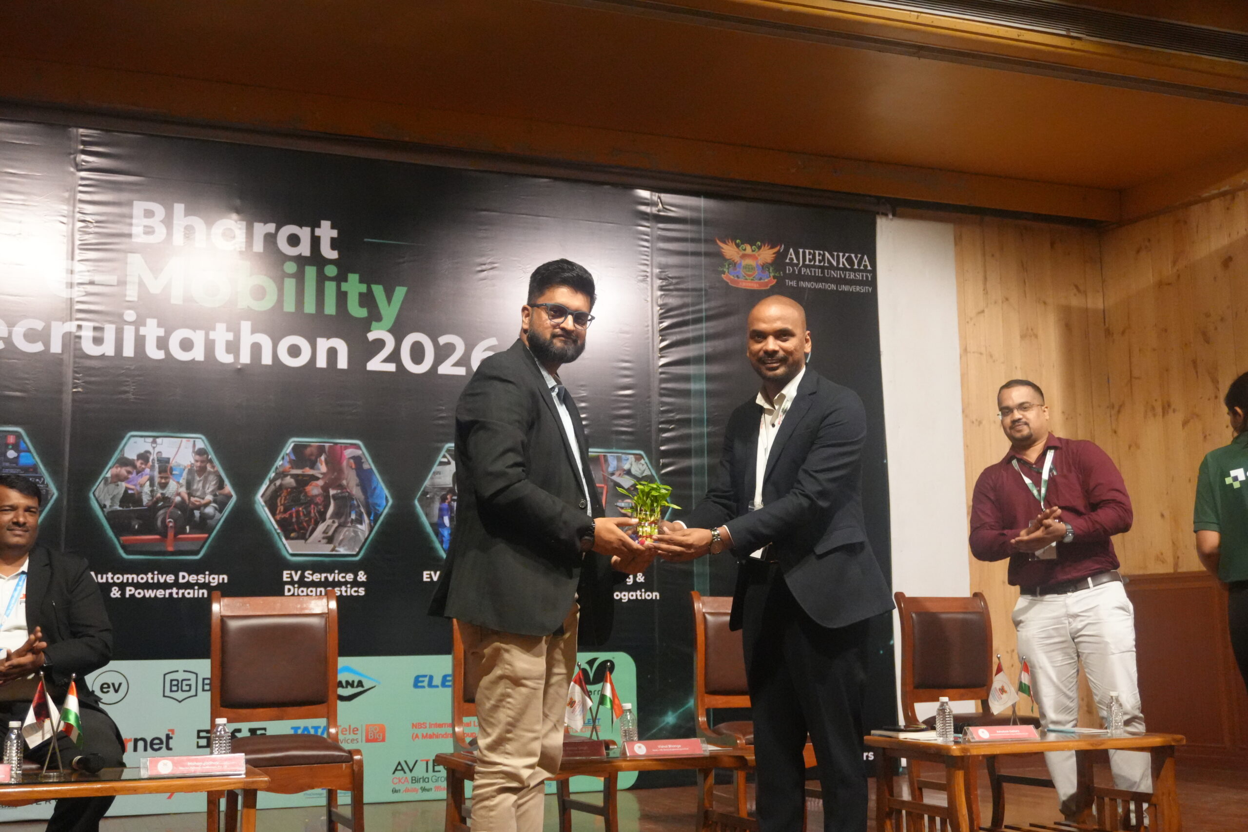 Felicitation moment at the Recruitathon