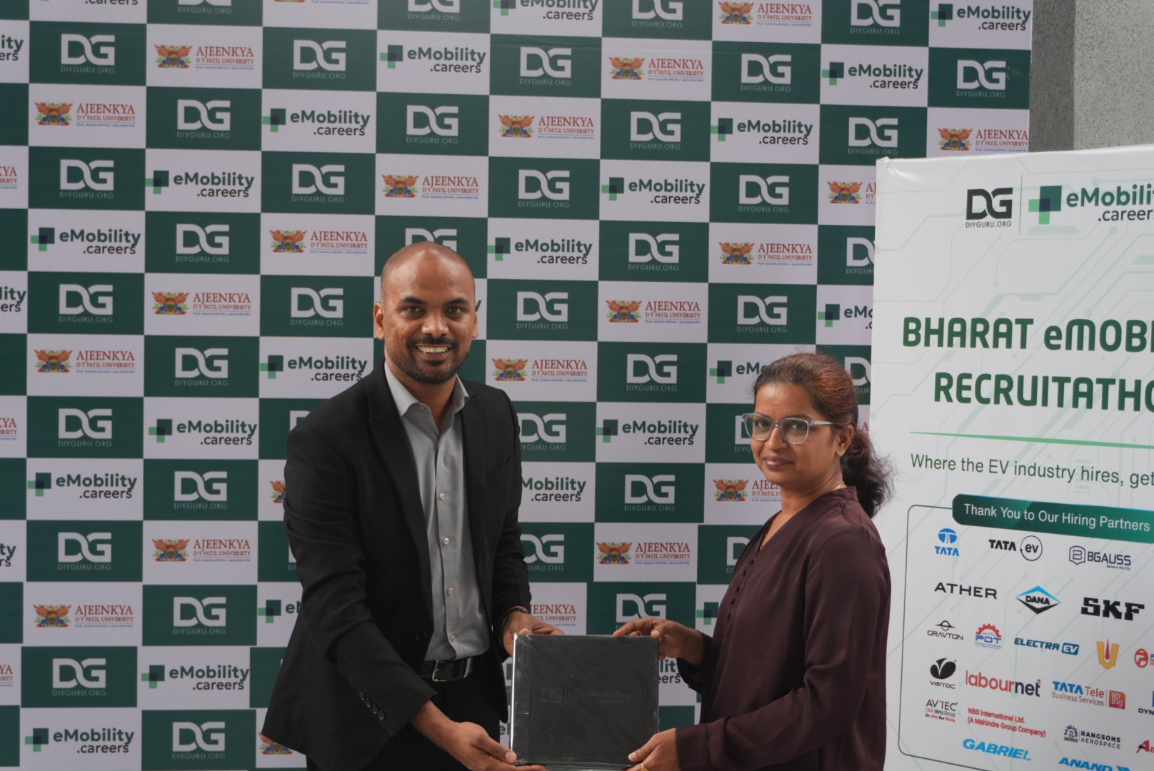 Felicitation moment at the Recruitathon