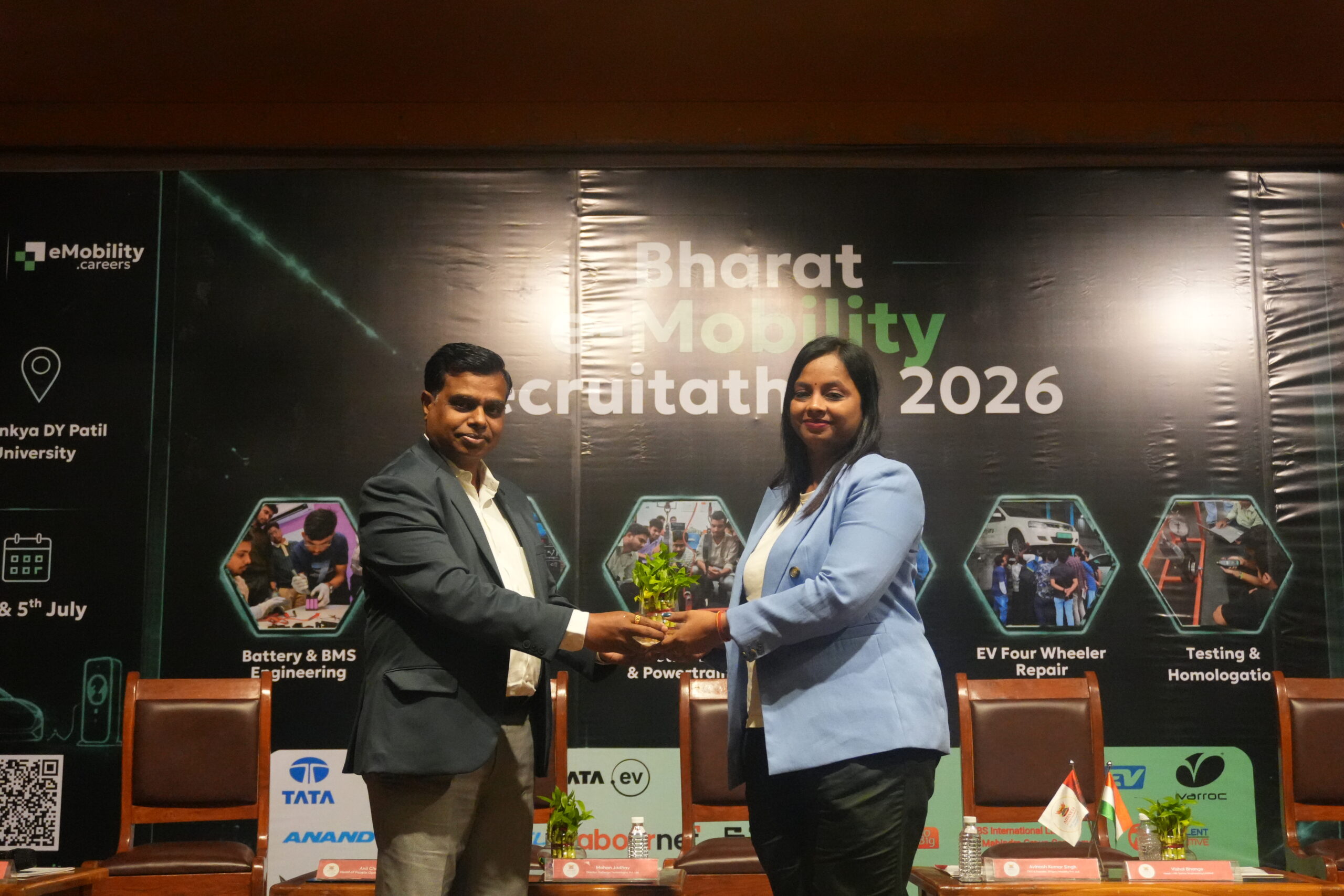 Felicitation moment at the Recruitathon