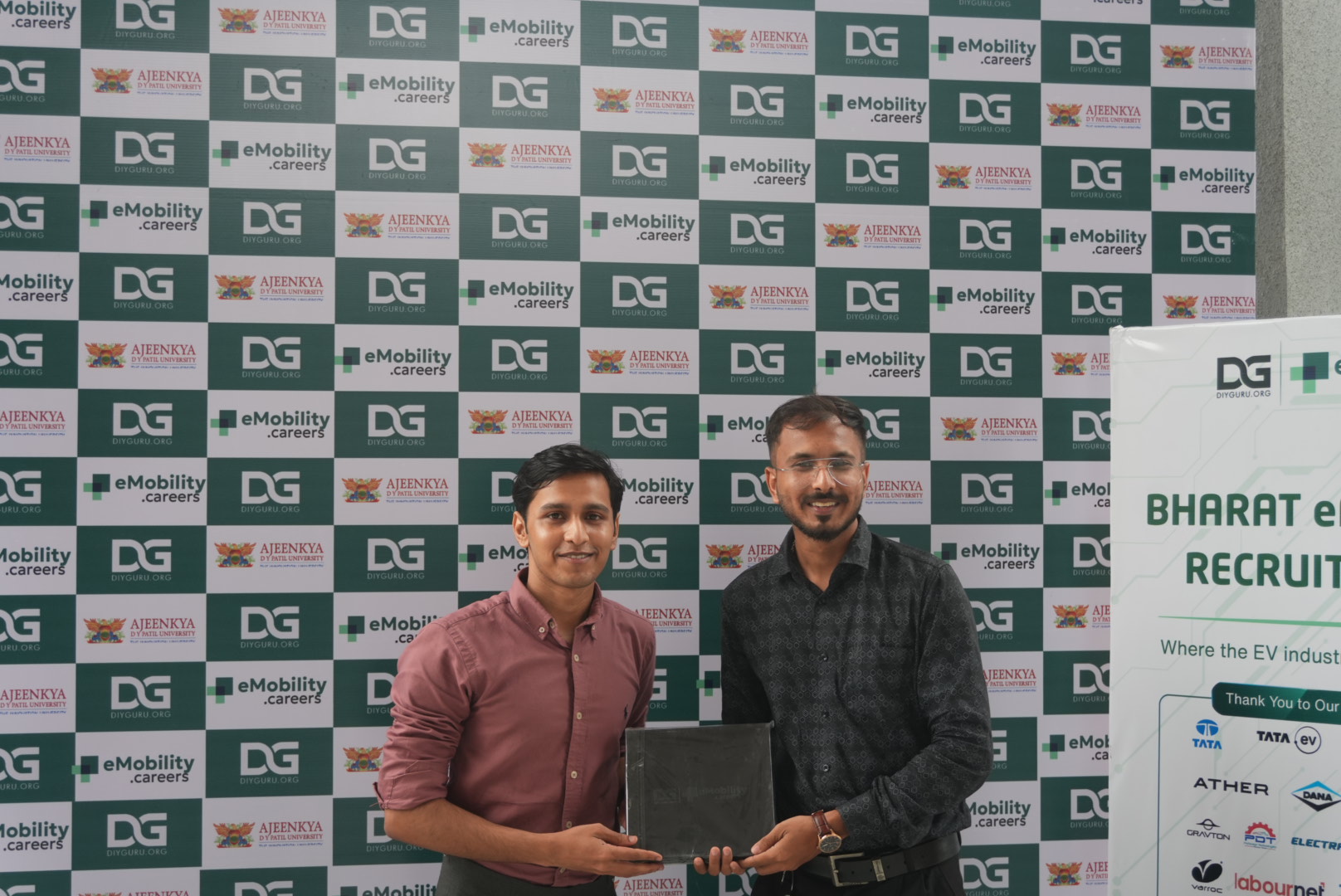 Felicitation moment at the Recruitathon