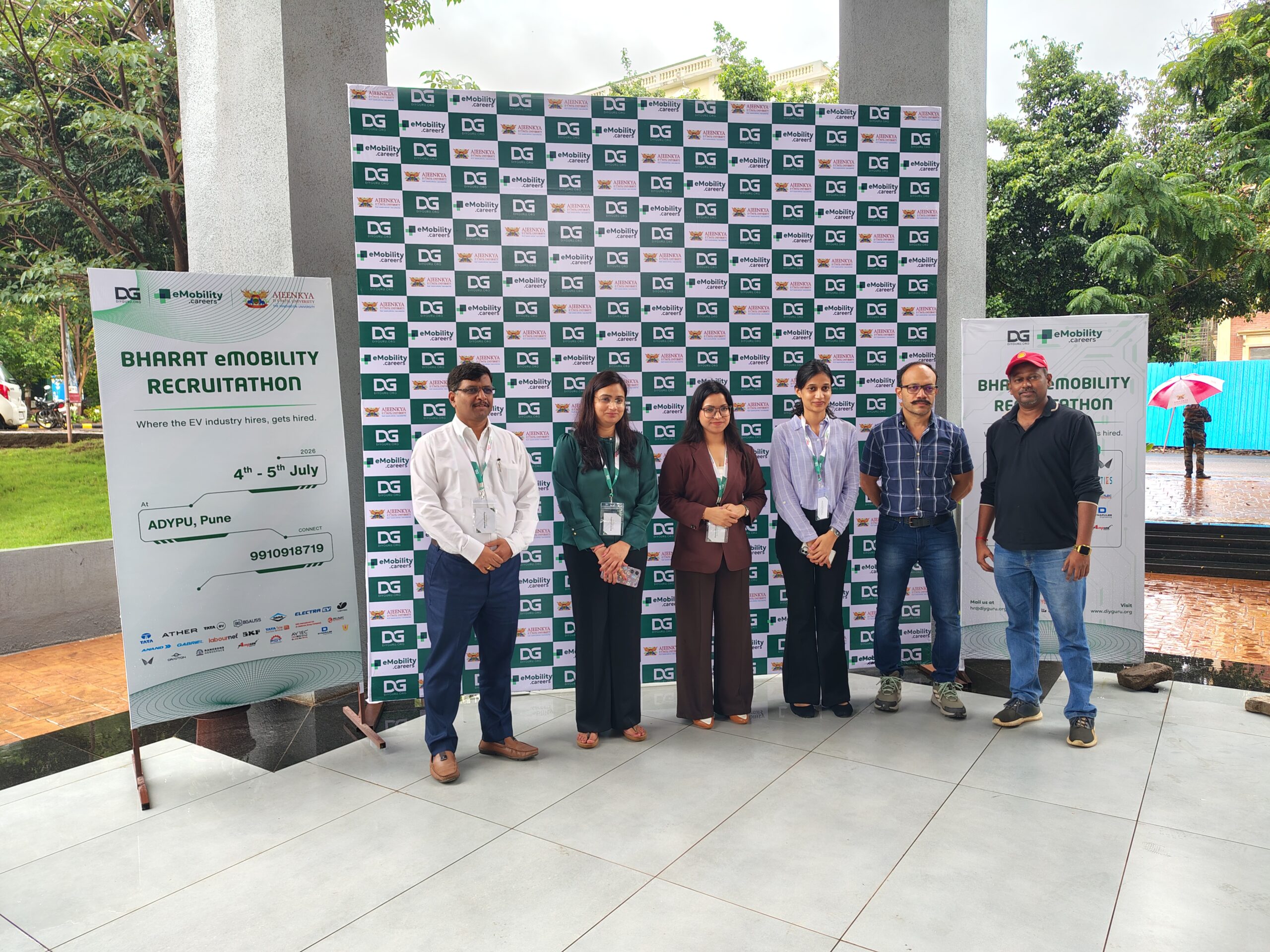 NBS International photo backdrop
