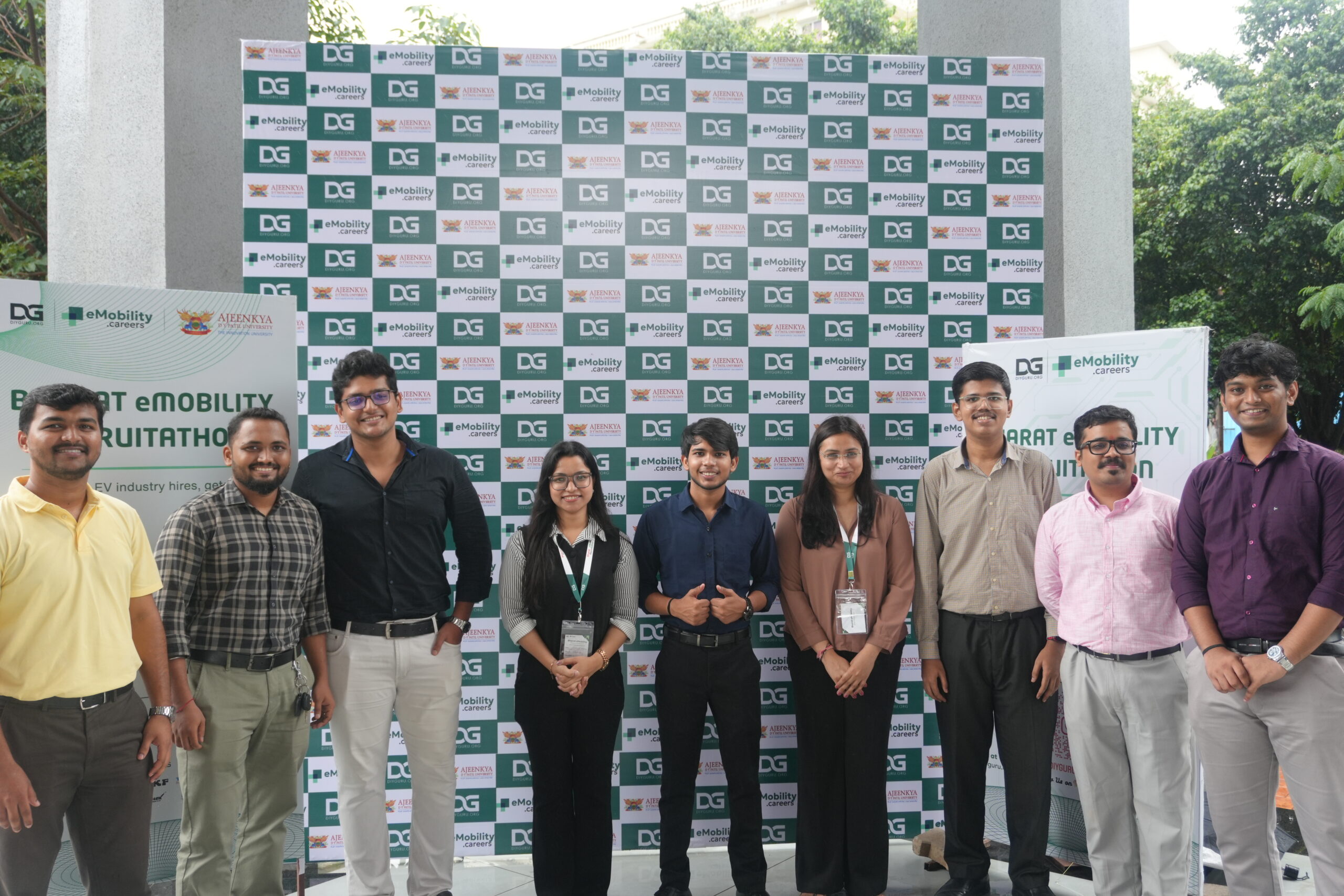Photo backdrop moment at the Recruitathon